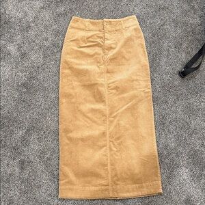 Elegant Tan Pencil Skirt